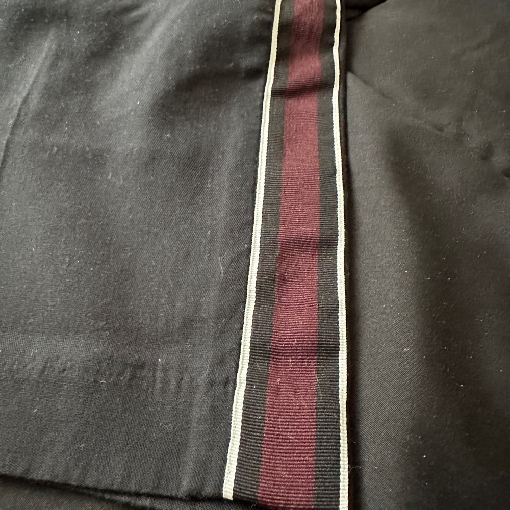 H&M Men's Black Shorts with Burgundy Stripe - Picture 3 of 4
